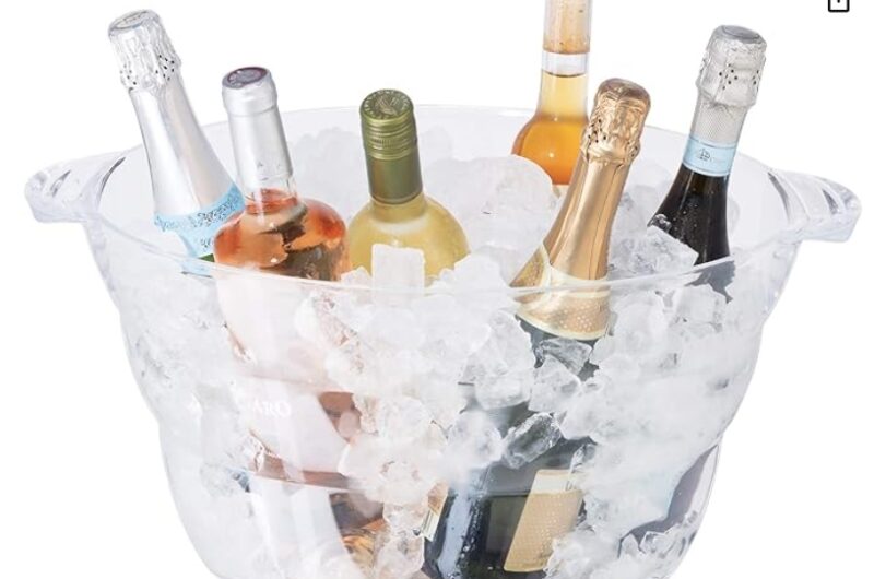 Clear Beverage Cooler with Handles