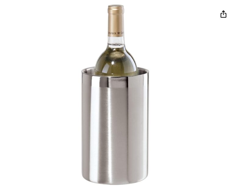 Insulated Tabletop Wine Chiller for White Wine & Champagne, Fits Most Standard Sized Bottles